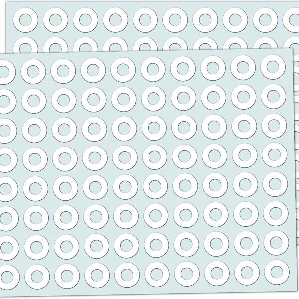 Dcenta Loose- Paper Hole Reinforcement Labels Round Stickers Self-Adhesive Hole Punch Protector for Office School Home Supplies, 250 Labels, Clear